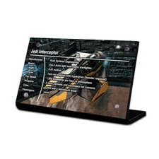 Display Plaque stand for LEGO 9494 75038 75135 7661 75281 Jedi interceptor,SW054