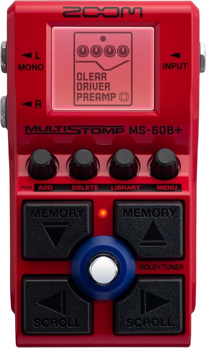 ZOOM MS-60B+ Multi-Stomp with 97 Effects/Amp Models for Bass