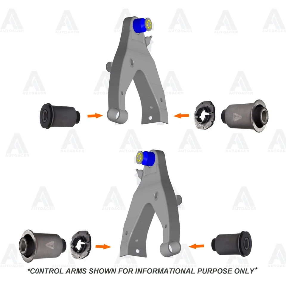 Front Rear Upper & Lower Control Arm Bushing Kit 18p For LandCruiser Lexus LX470 - Image 3 of 4