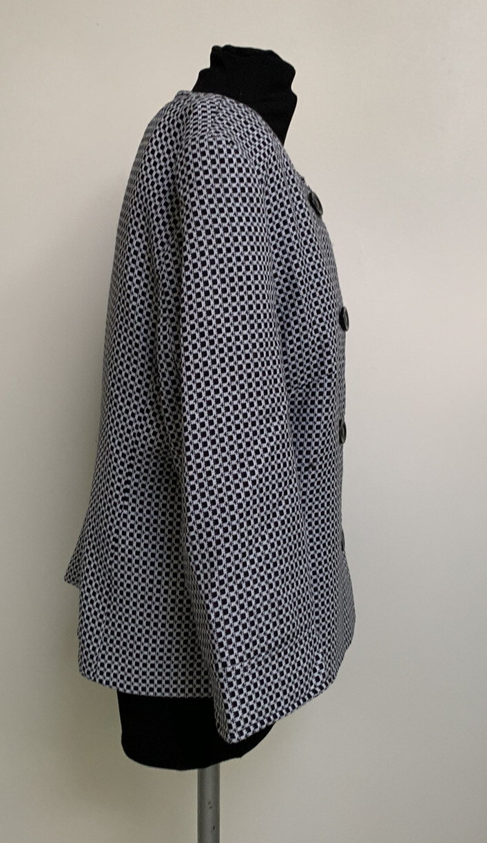 Covington Black White Checkered Jacket Blazer-Lar… - image 4