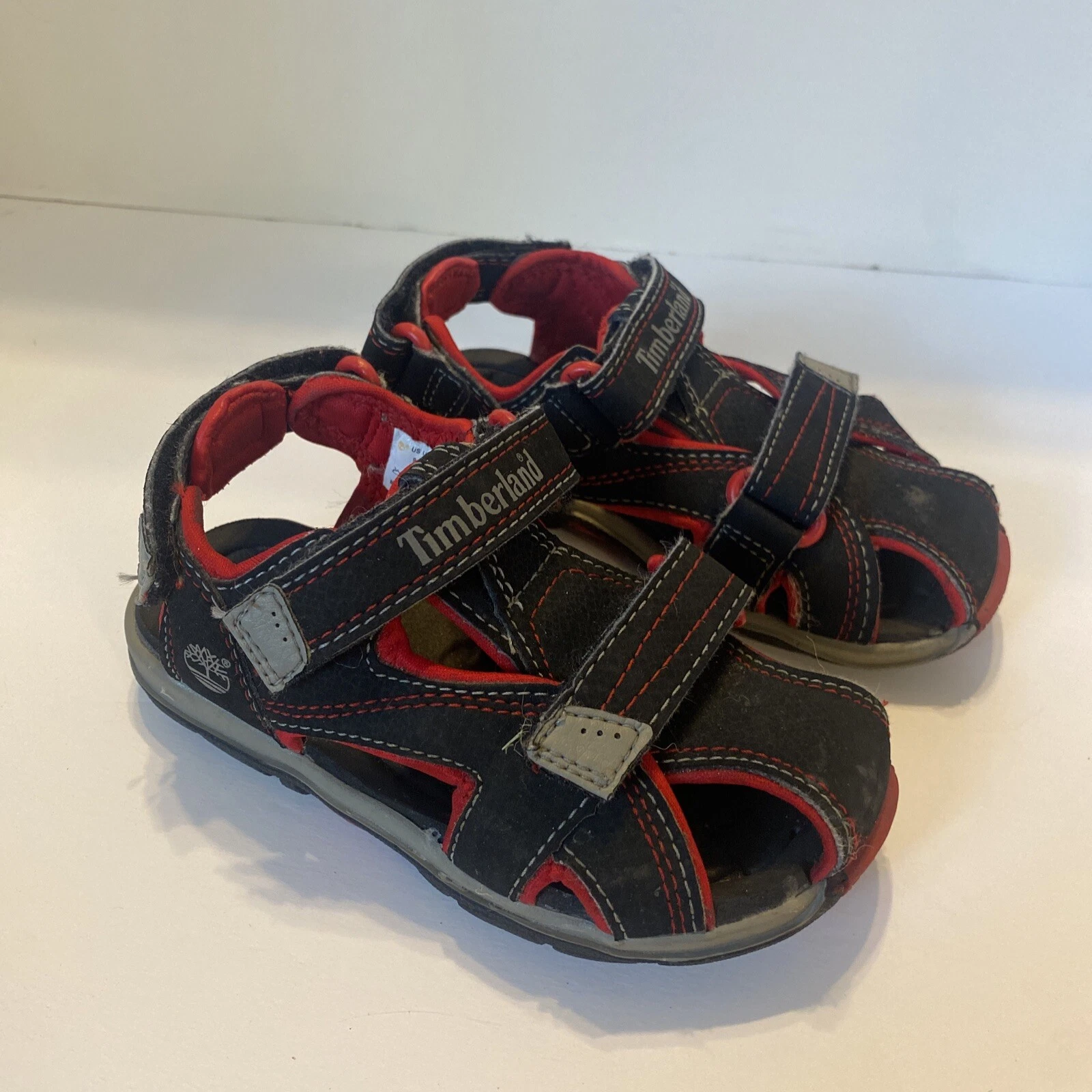 TIMBERLAND sandalo bambino Mad River punta chiusa 54824 pelle nera escursionismo taglia 9C
