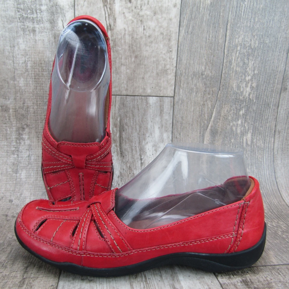 Gedehams Shaded Artifact Clarks Artisan Red Loafers Slip On Shoes Flats Weave Womens 6 | eBay