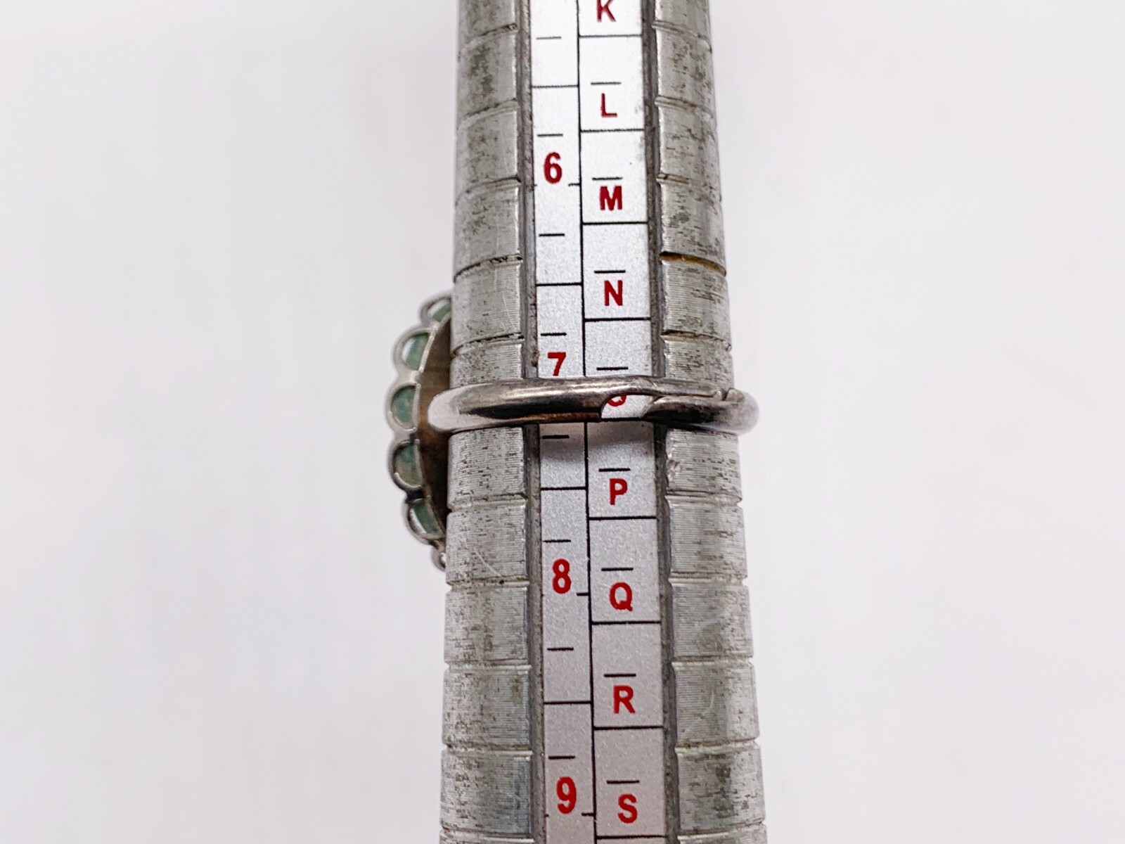 VINTAGE SOLID STERLING SILVER SOLITAIRE MARBLE GR… - image 6