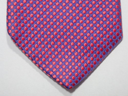 TED BAKER PURPLE w/ TINY RED POLKA DOTS WOVEN 100% ITALIAN SILK NECK TIE 61" USA - Picture 9 of 9