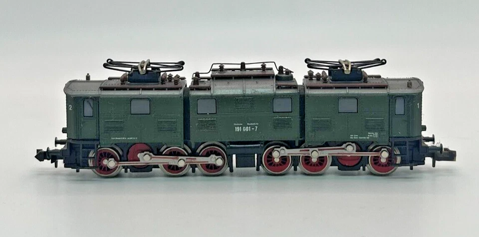 Locomotora Eléctrica Escala N Roco 191 001-7 Caja Verde Org Foto 4 de 4