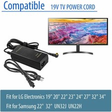 19V Adapter Charger for Samsung J525D: UN32J525DAF UN32J525DAFXZA TV LCD Monitor