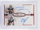 BIJAN ROBINSON DRAKE LONDON 2024 FLAWLESS DUAL AUTOGRAPH RUBY AUTO /15 Q4059