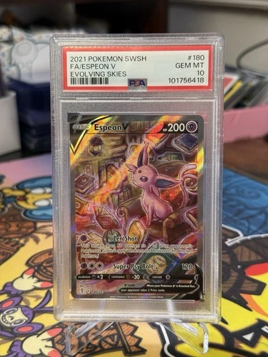 Pokemon 2021 Espeon V 180/203 Full Art Evolving Skies GEM MINT PSA 10