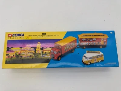 Corgi Classics 31702 Showman's ERF Box Van Caravan VW Van Saddlers Funfair - Image 1 of 4