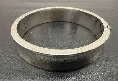 925 Silver Concave Shaped Bangle Hinged, Hallmarked, 60mm, 39.22g, 42B