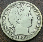 US 1909 Barber Half Dollar  **