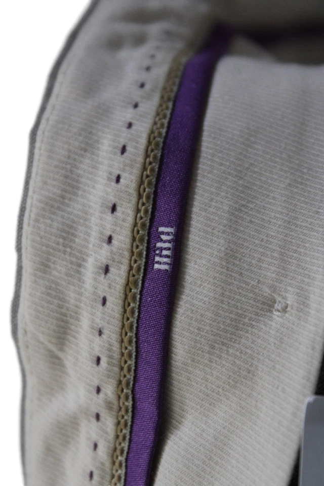 Pantalones de vestir Hiltl para hombre con cierre de botones frente plano pierna recta gris talla 38 Foto 4 de 4