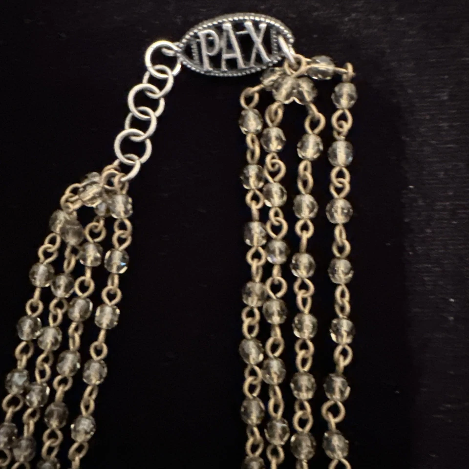 Collar PAX de Santos y Ángeles Vírgenes de los Diseños VSA con Cruces Cristal Cruz de la Paz Foto 3 de 4