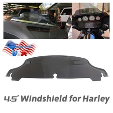 4.5 inch Black Windshield Windscreen For Harley Touring FLH FLHX FLHT 2014-2024