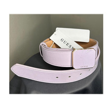 GUESS Women s Purple Wide Logo Buckle Adjustable Belt, Size M/95