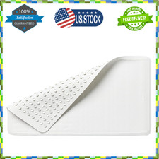 Bath Tub and Shower Mat, 36-Inch X 18-Inch, White, Extra Long, Machine Washable