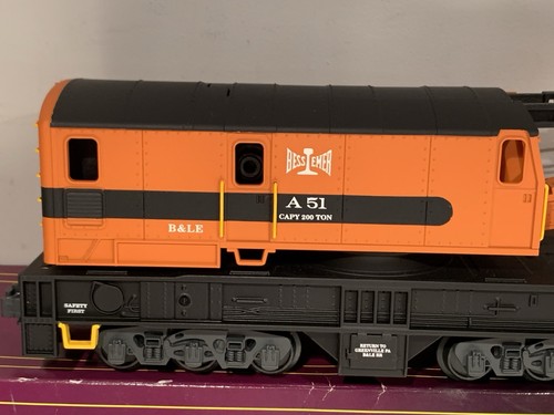 MTH PREMIER BESSEMER & LAKE ERIE KRANWAGEN! O SCALE WRECKER BOOM B&LE CUSTOM - Bild 11 von 20