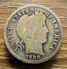 1908-S Barber Dime - Actual Coin Shown - Free Shipping & Tracking INV#525