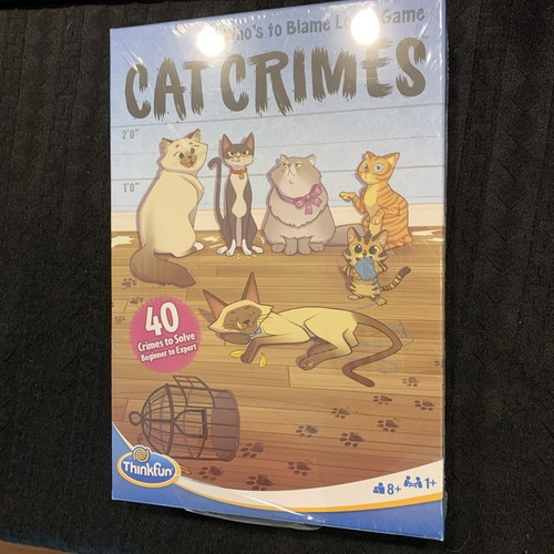 NEW ThinkFun CAT CRIMES Board Game Who's to Blame? Use Logic Factory Sealed