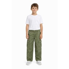 OLD NAVY Olive Green Cargo Pants Boys Size 12 Baggy Utility Style