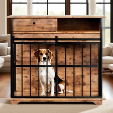 Dog Crate Furniture Wooden Dog Kennel Furniture Large Dog Cage Furniture w Tray