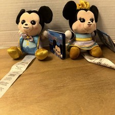 Disney Parks Wishables PLUSH MICKEY AND MINNIE NEW WITH TAGS 50th Anniversary