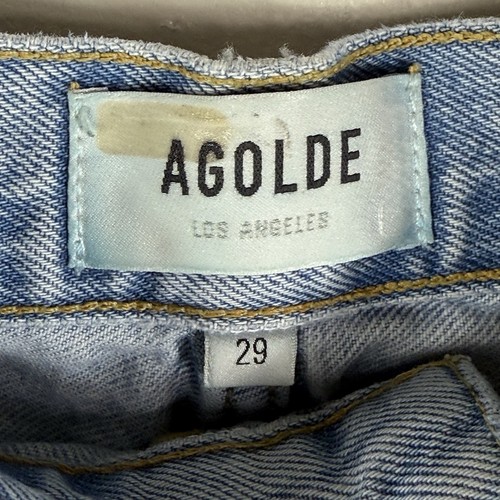 Agolde Parker Denim Cut Off Jean Shorts Distress Button Fly Frayed Distress 29 - Picture 7 of 13
