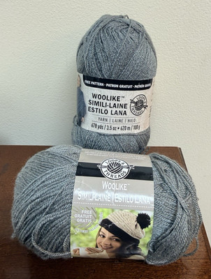 Lot Loops & Threads Woolike Simili-Laine Charcoal # 11 Super Fine Yarn