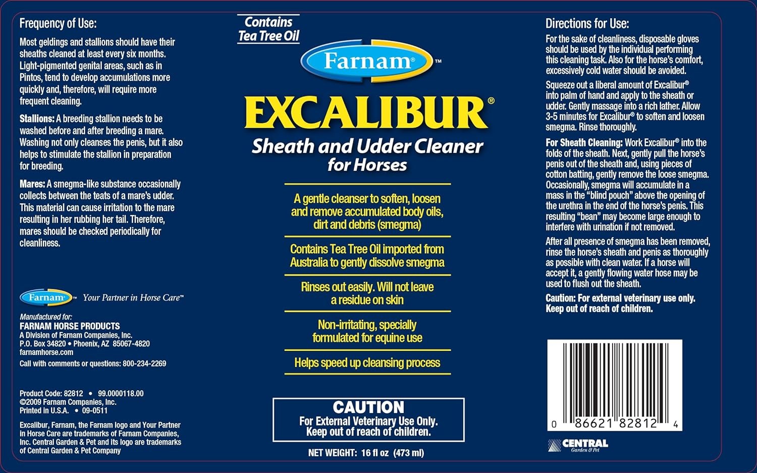 Farnam Excalibur Sheath Cleaner 16 OUNCE 16 