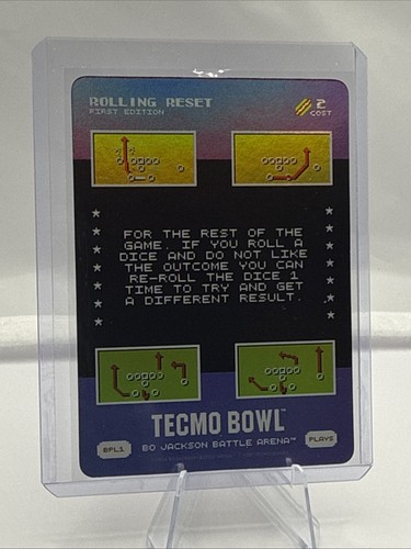 Bo Jackson Battle Arena Tecmo Bowl Rolling Reset Foil 1st Edition Battlefoil
