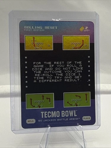 Bo Jackson Battle Arena Tecmo Bowl Rolling Reset Foil 1st Edition Battlefoil