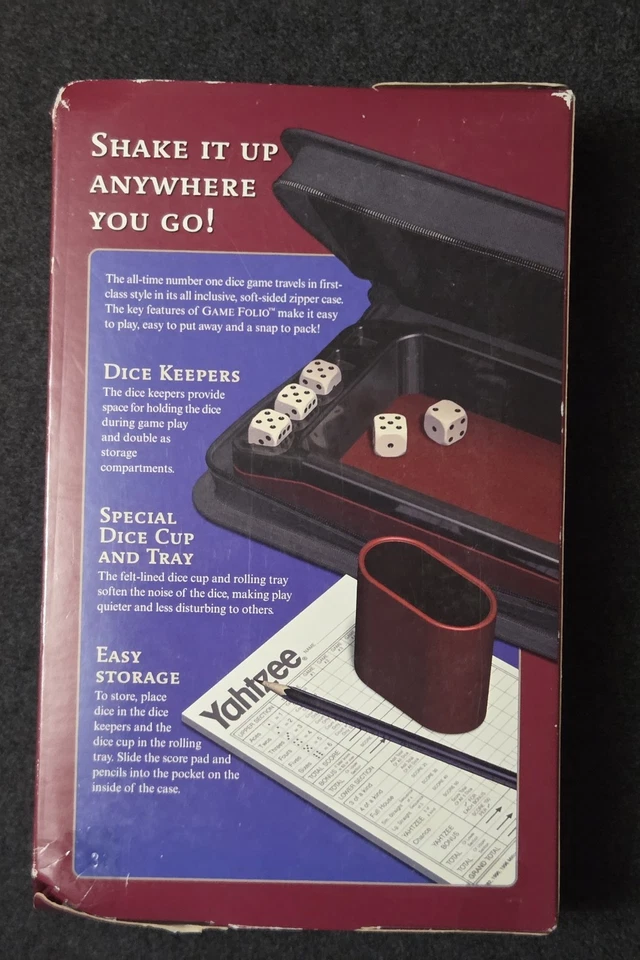 Yahtzee Deluxe Folio Edition Game NEW IN PACKAGE Zip Case Game 2003 Hasbro READ - Image 2 of 4