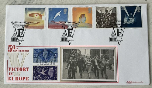 GB QEII 1995 50th Anniversary VE Victory In Europe Benham FDC London VE C £12