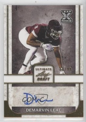 2022 Leaf Ultimate Draft Gold 86/75 DeMarvin Leal #BA-DL1 Rookie Auto RC 0wn0