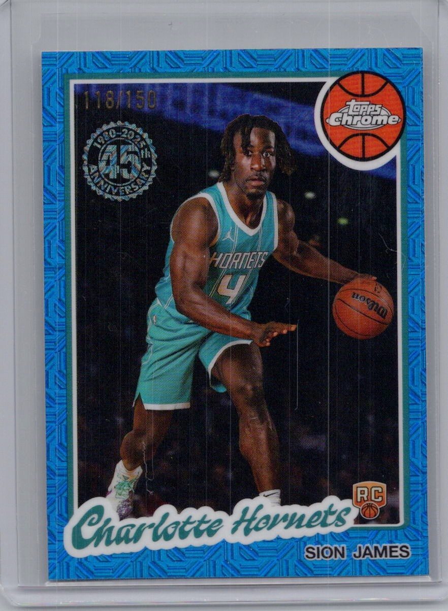 2025-26 Topps #TC-SJ Sion James 1980-81 Topps Chrome Blue Mojo Refractor #/150