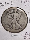 Key-date 1921-s WALKING LIBERTY Half Dollar. #104