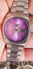Seiko 5 Watch Automatic Vintage  Purple  dial  7009 day date @ Japan
