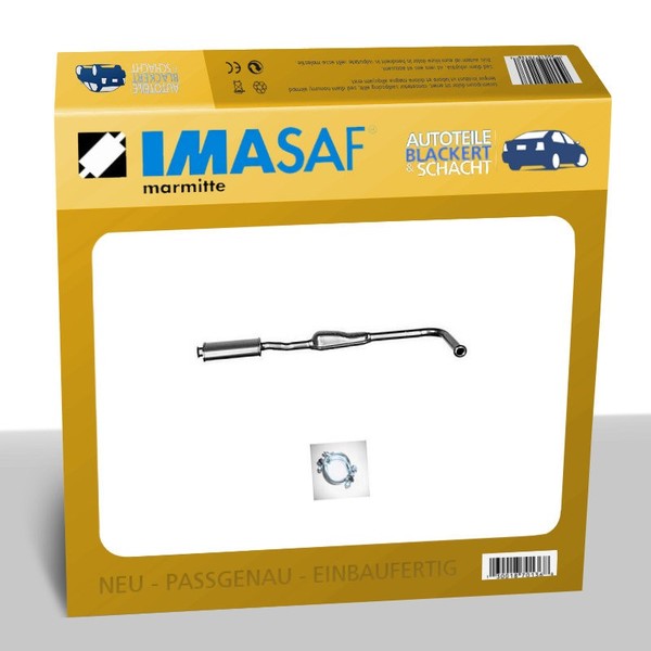 Imasaf Auspuff Msd, Mitteltopf für Renault Clio I 1.2/1.4 40-58KW O.Kat-image