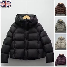 Womens Padded Parka Hooded Jackets Ladies Winter Warm Coats Outwear Waterproof