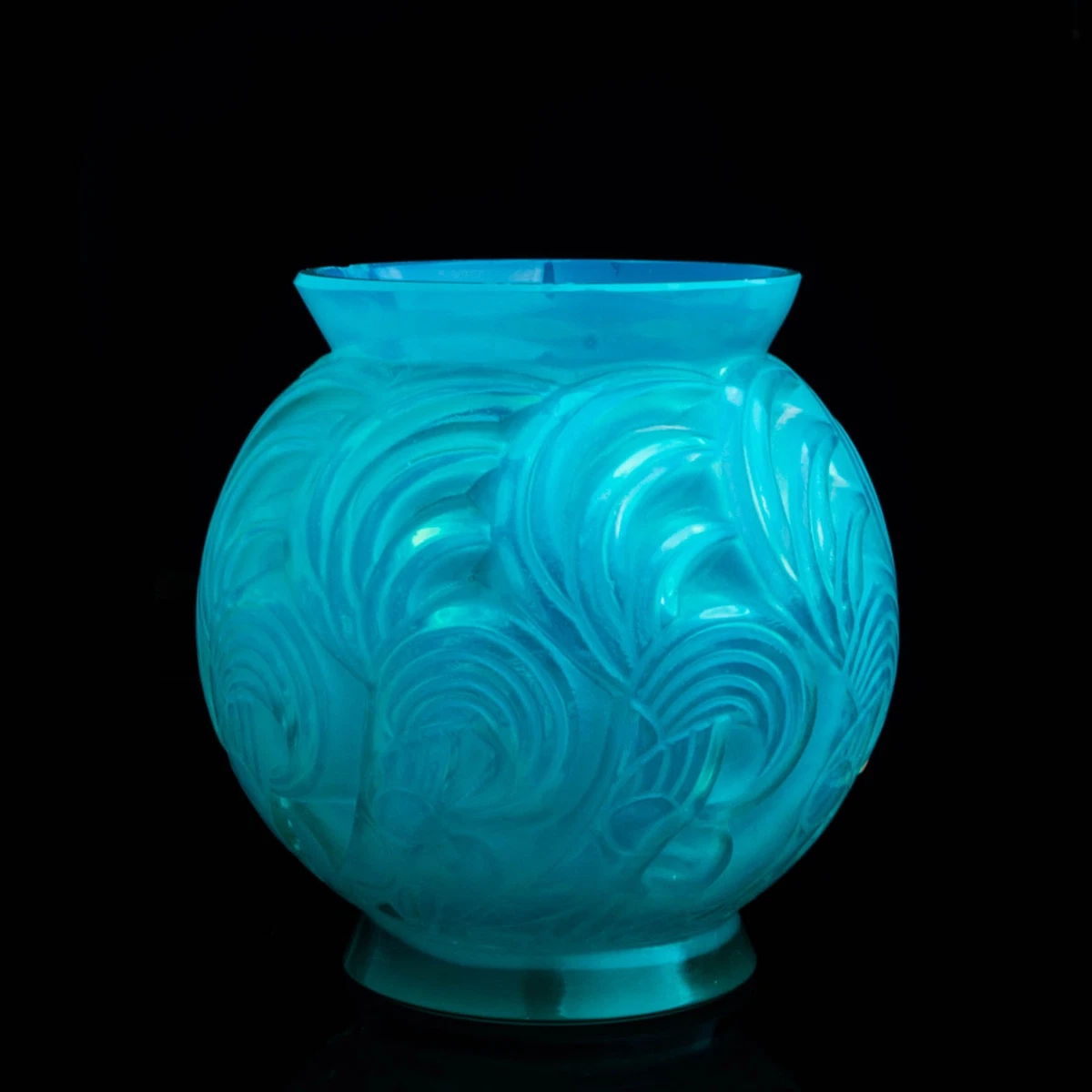 Lalique France Blue Art Glass Vases for sale | eBay