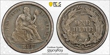 10c 1867-S Seated Liberty Dime PCGS XF45 RARE LOW MINTAGE * AvenueCoin