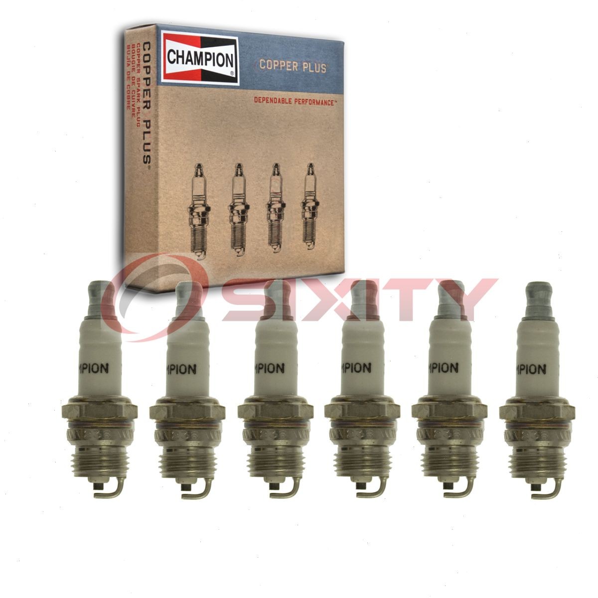 6 pc Champion Copper Plus 855C Spark Plugs for DJ7Y 6753 5950 Ignition Wire it