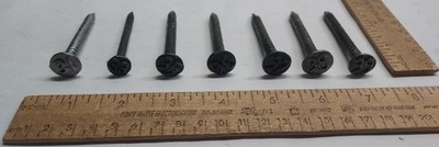 7 - NAILs - RAILROAD / TELEPHONE POLE / raised # on head - listing # 9834