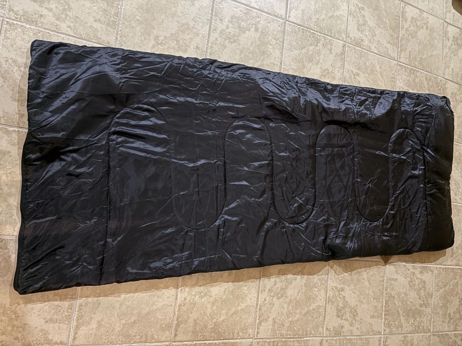 AD Sutton & Sons Black Adult Size Sleeping Bag. Packable