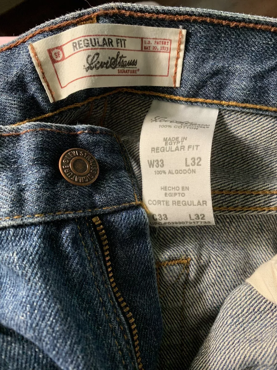 Signature by Levi Strauss Co. Gold Label Men s Regular Fit Jeans 36W x 32L