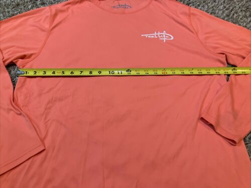 Reel Life Fishing Shirt Mens XL Salmon Pink Long Sleeve Rash Guard Water Stretch - Picture 14 of 17