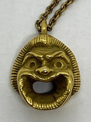 Metropolitan Museum of Art Papacy Theatrical Mask Pendant Goldfield Necklace17 