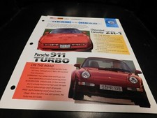 Chevy Corvette ZR-1 VS Porsche 911 Comparison Literature Brochure Photo Poster