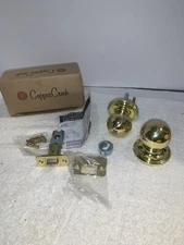 Copper Creek BK2020PB Ball Passage Door Knob, Polished Brass Openbox