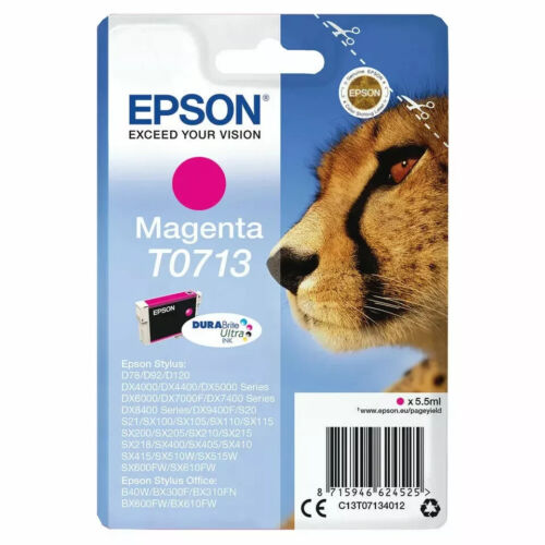 Lote multipack cartuchos de tinta originales Epson T0715 serie Cheetah para DX6000 SX405 - Imagen 4 de 6